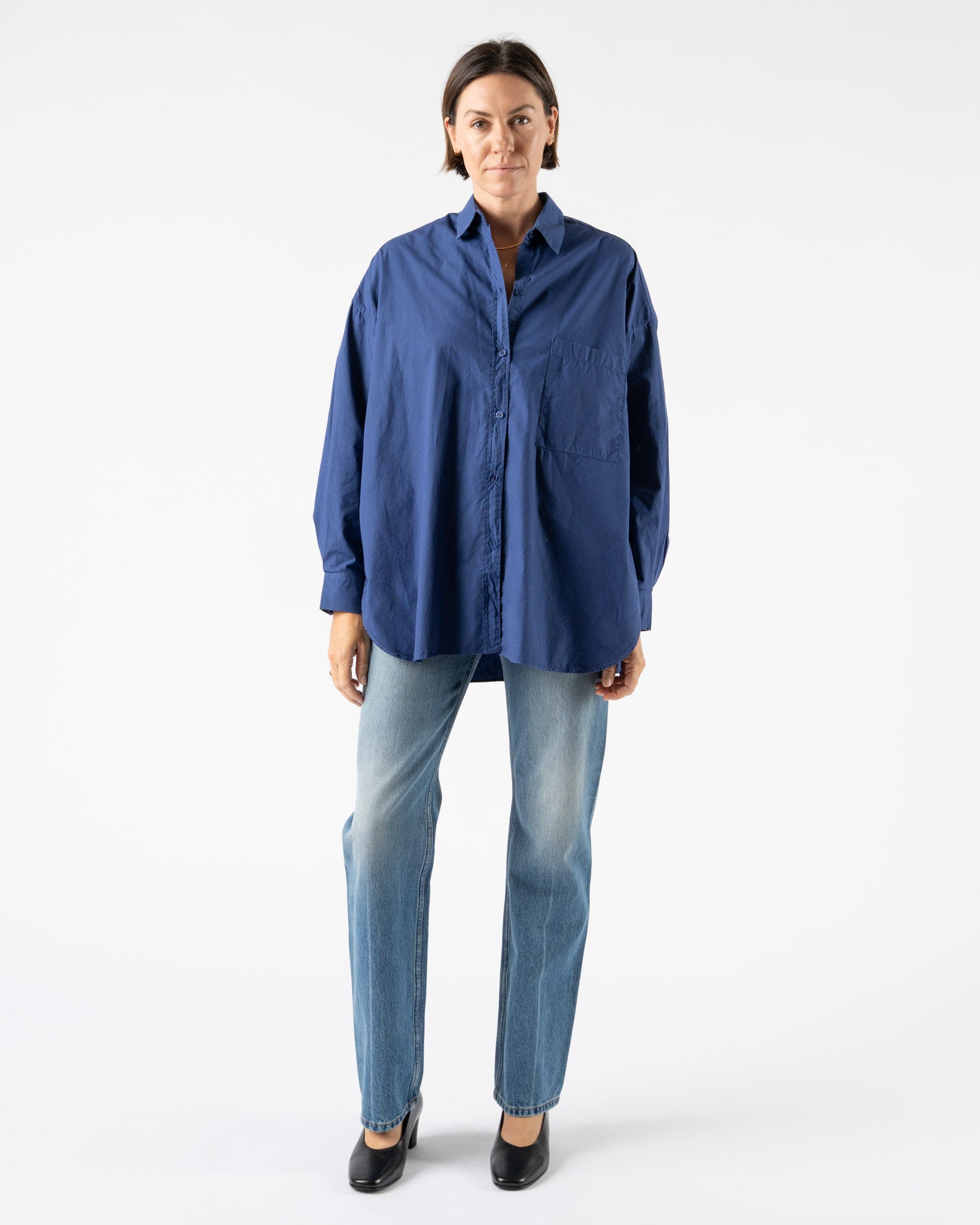 Shaina Mote Pocket Shirt in Mechanics Blue