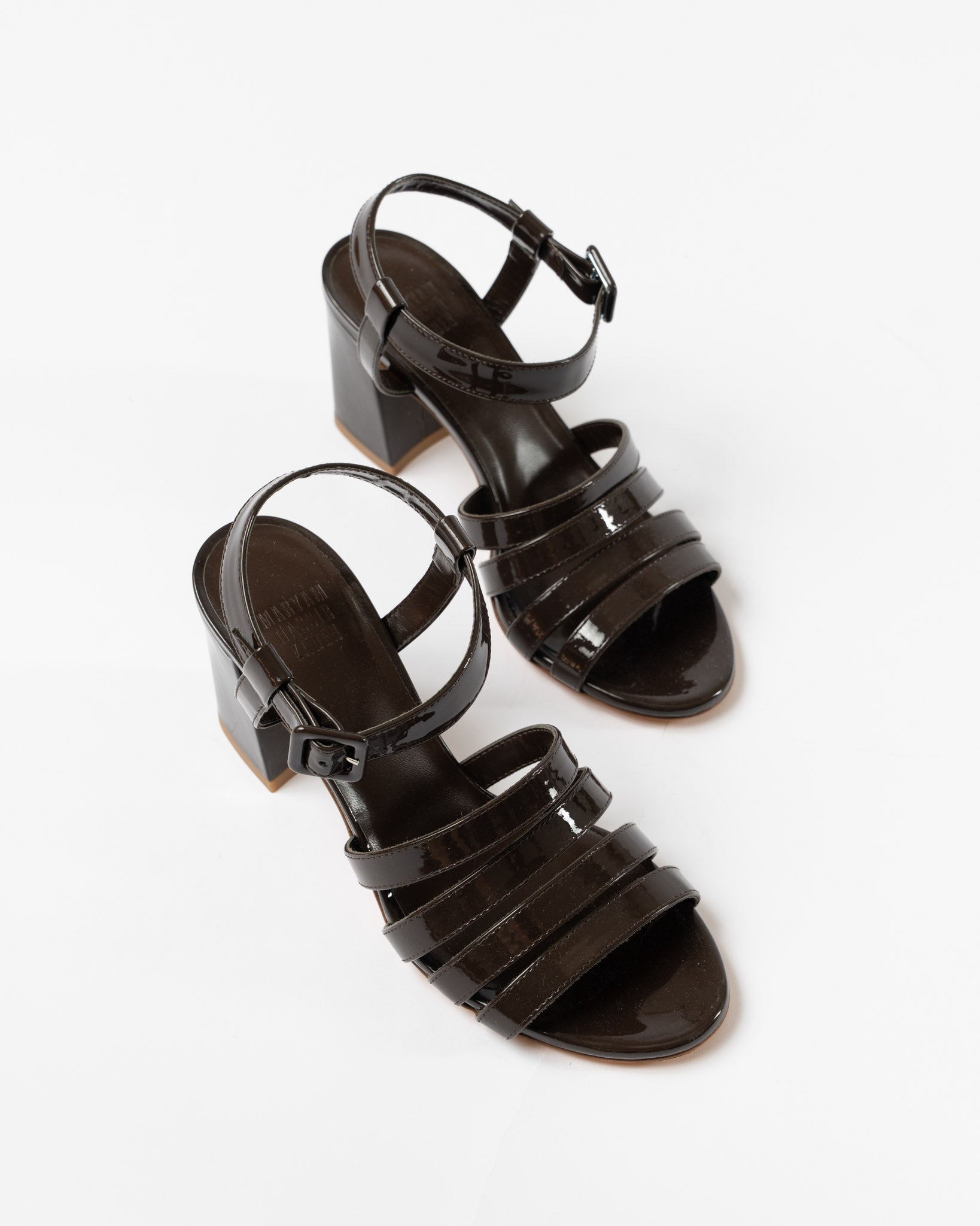 Maryam Nassir Zadeh Palma High Sandal in Carob Curated at Jake and