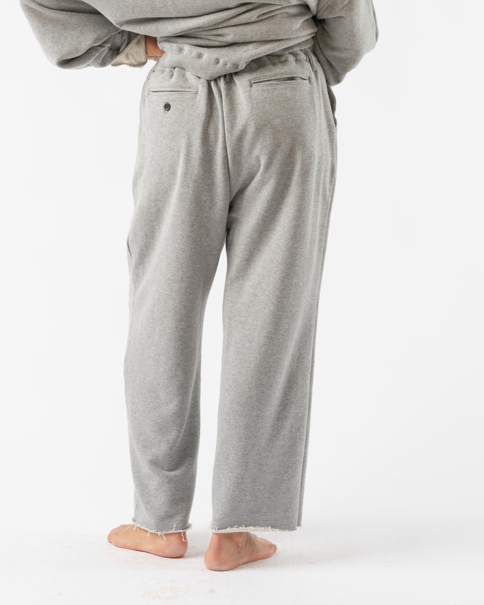 Sillage Loop Wheel Baggy Pants in Melange Grey Curated at
