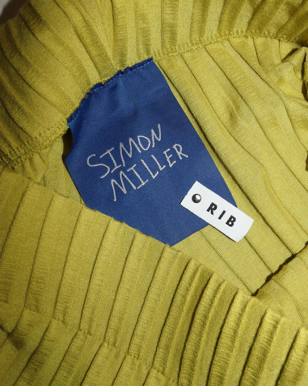 Pre-owned: Simon Miller Rib Knit Pull On Burr Short in Celery