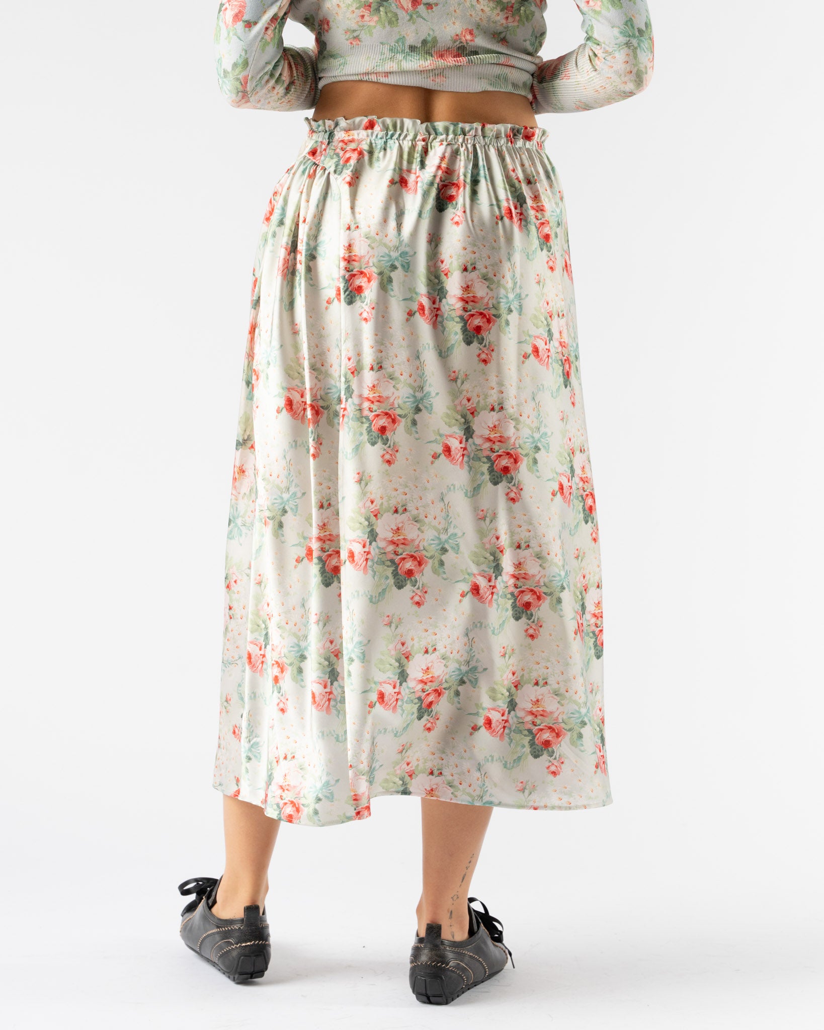Simone Rocha Single Hip Detail Easy Skirt in Baby Bouquet
