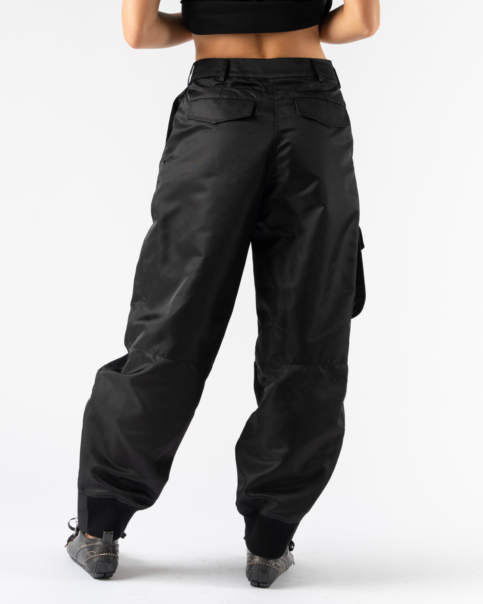 Simone Rocha Multi Bomber Satin Pants in Black