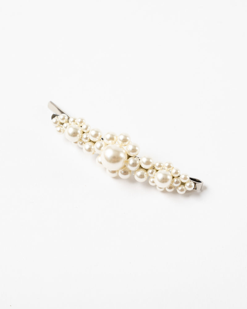 Simone Rocha Large Flower Hair Clip in Pearl