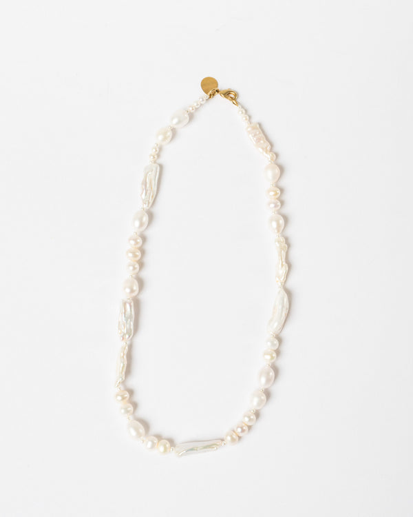 Simone Rocha Baroque Pearl Legato Pattern Necklace in Pearl