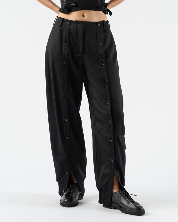 Simone Rocha Front Button Placket Trousers in Black