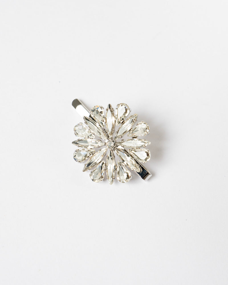 Simone Rocha Crystal Blossom Hair Clip in Crystal