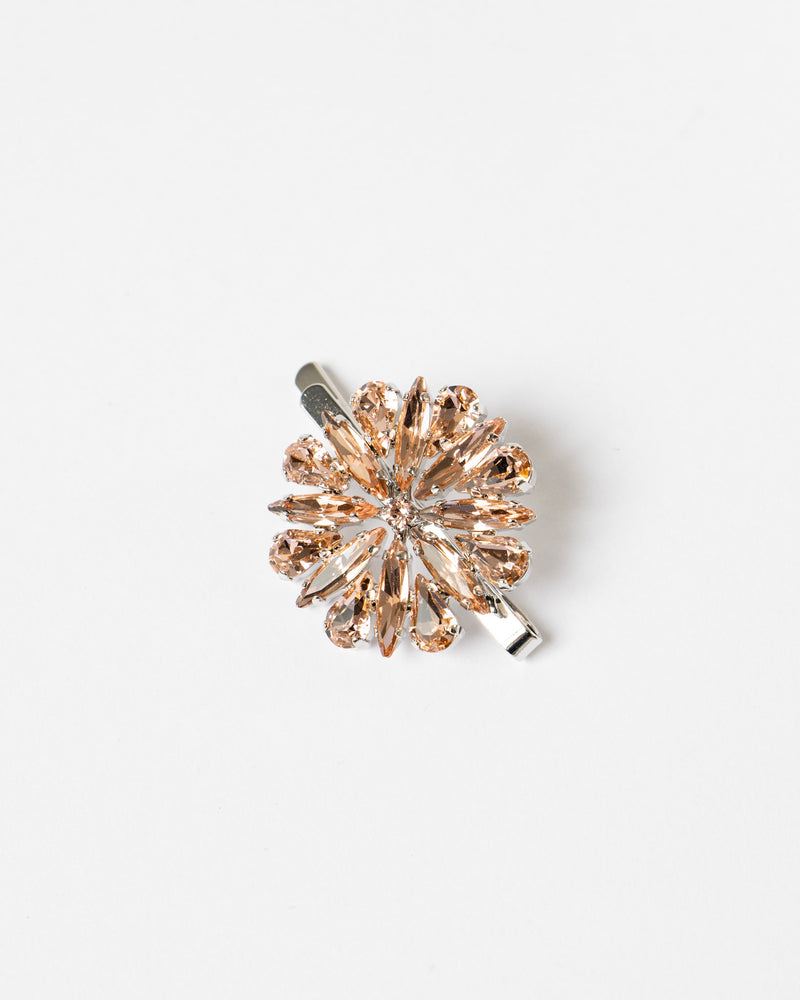 Simone Rocha Crystal Blossom Hair Clip in Rose