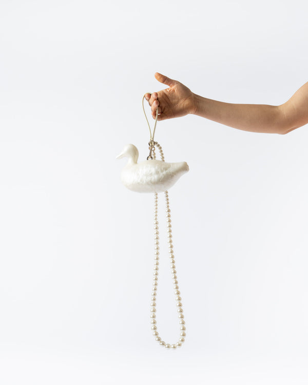 Simone Rocha Duck Bag w/ Pearl Crossbody in Pearl