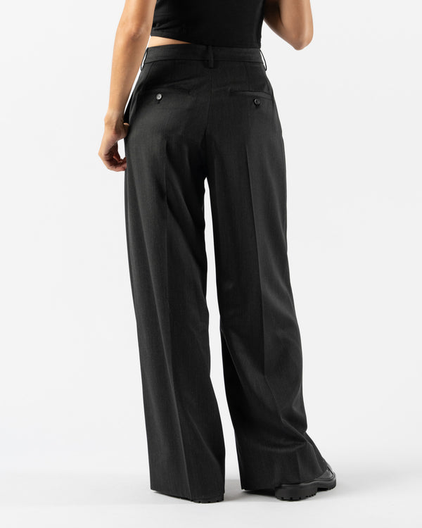 Simone Rocha Furry Welt Pocket Wide Leg Trousers in Black