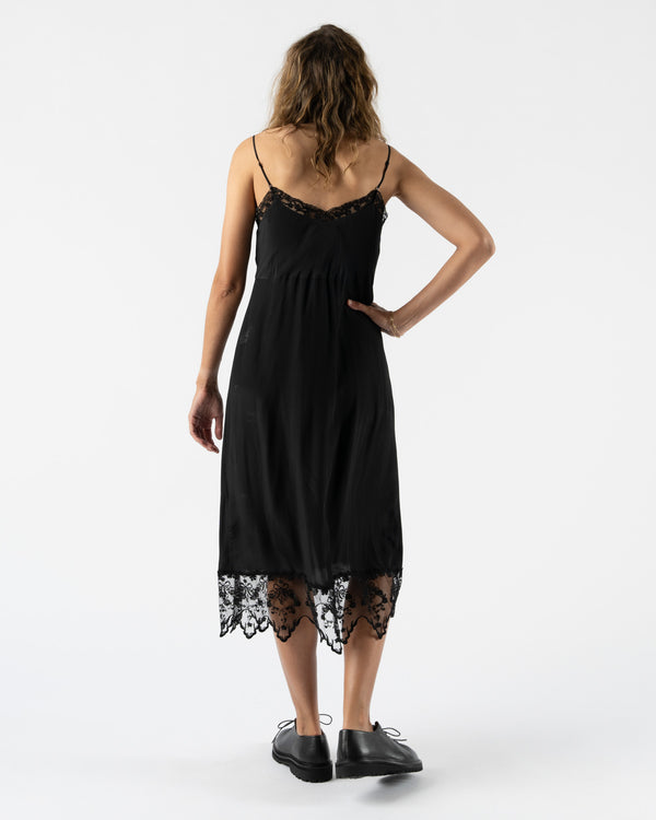 Simone Rocha Slip Dress with Lace Trim in Black