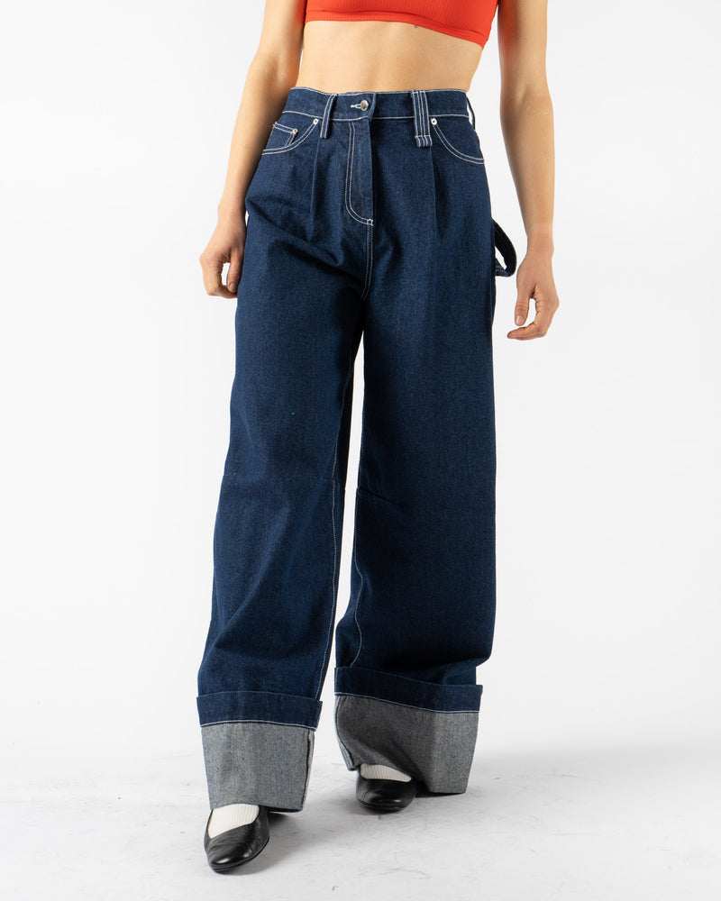 Simone Rocha Wide Leg Puddle Jeans in Indigo