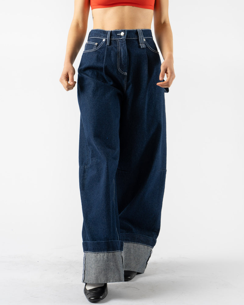 Simone Rocha Wide Leg Puddle Jeans in Indigo