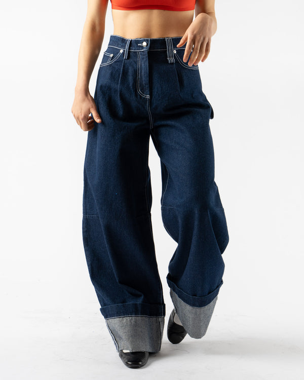 Simone Rocha Wide Leg Puddle Jeans in Indigo