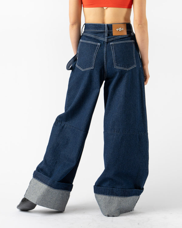 Simone Rocha Wide Leg Puddle Jeans in Indigo