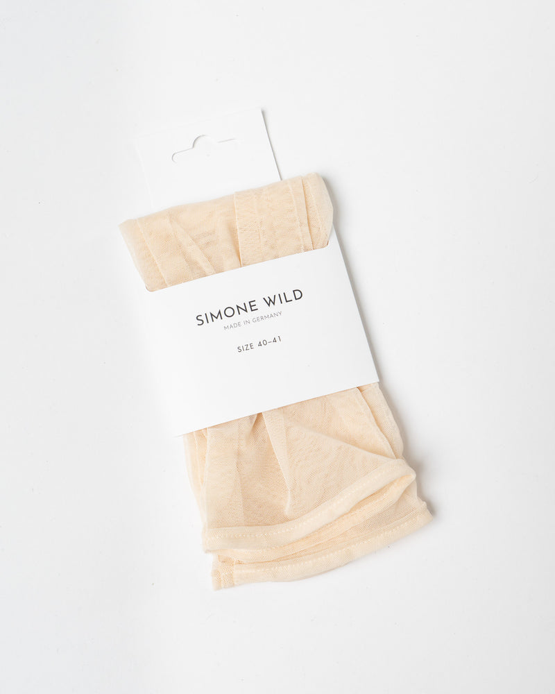 Simone Wild Mesh Ankle Socks in Silk