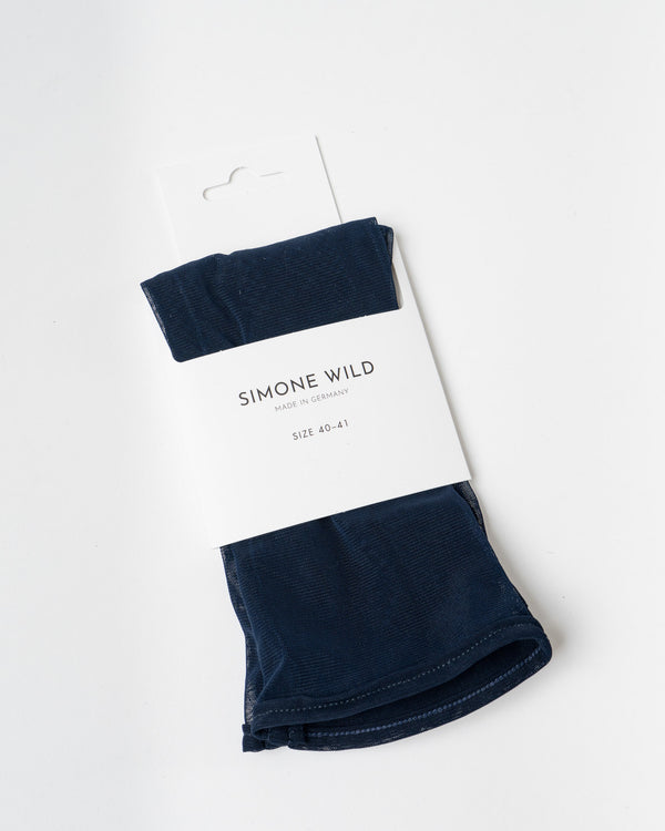 Simone Wild Mesh Ankle Socks in Navy