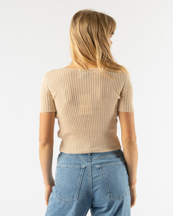 Shaina Mote Rib Tee in Natural