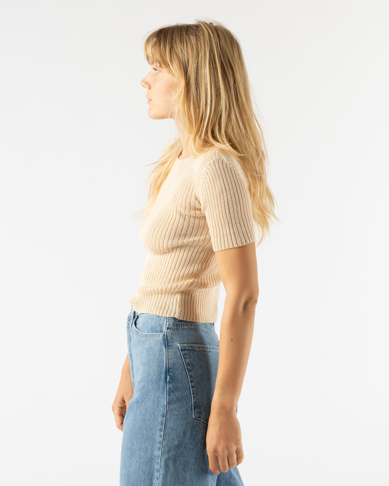 Shaina Mote Rib Tee in Natural