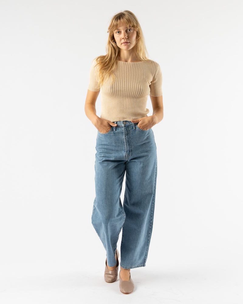 Shaina Mote Rib Tee in Natural