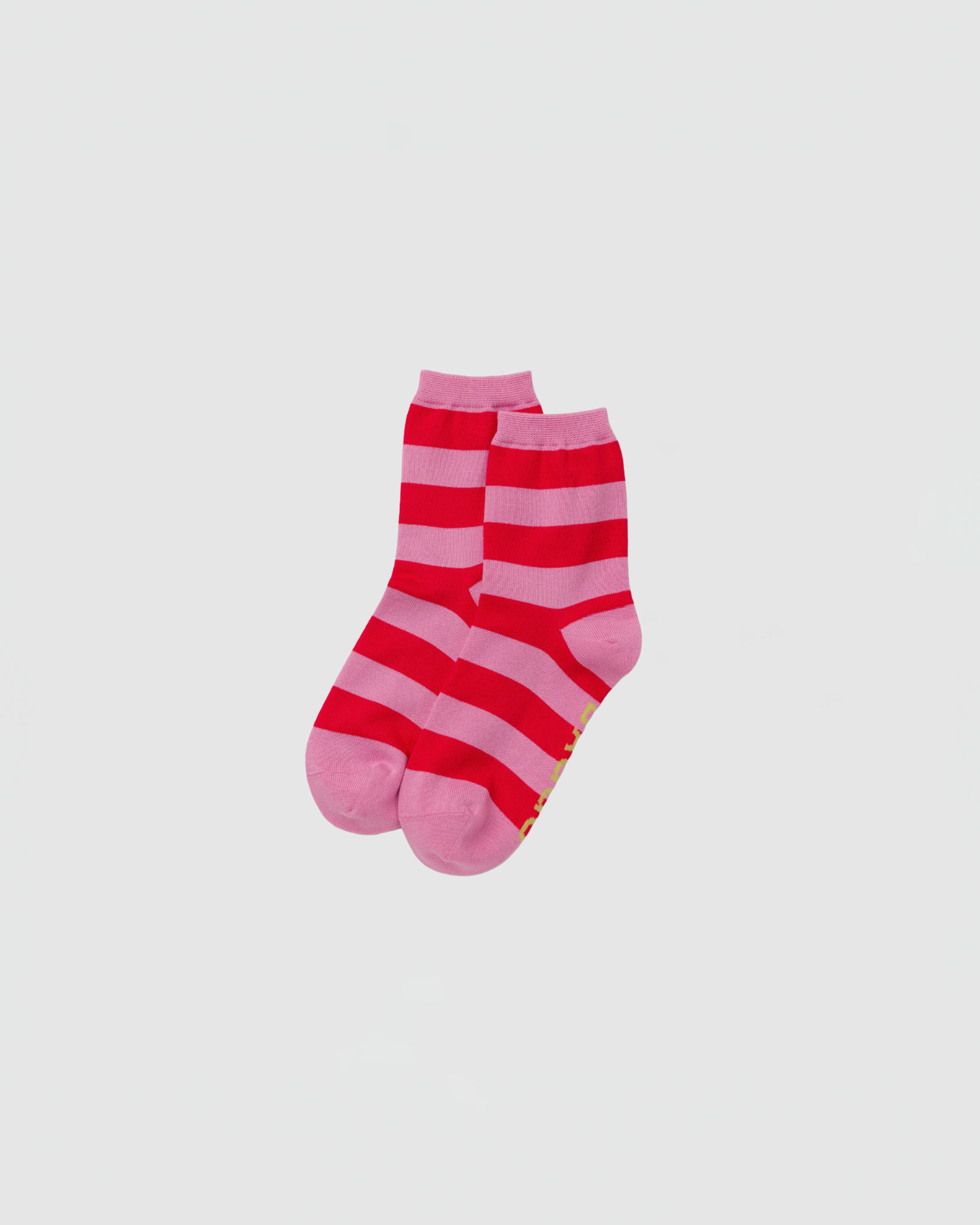 Baggu Crew Sock in Pink Stripe