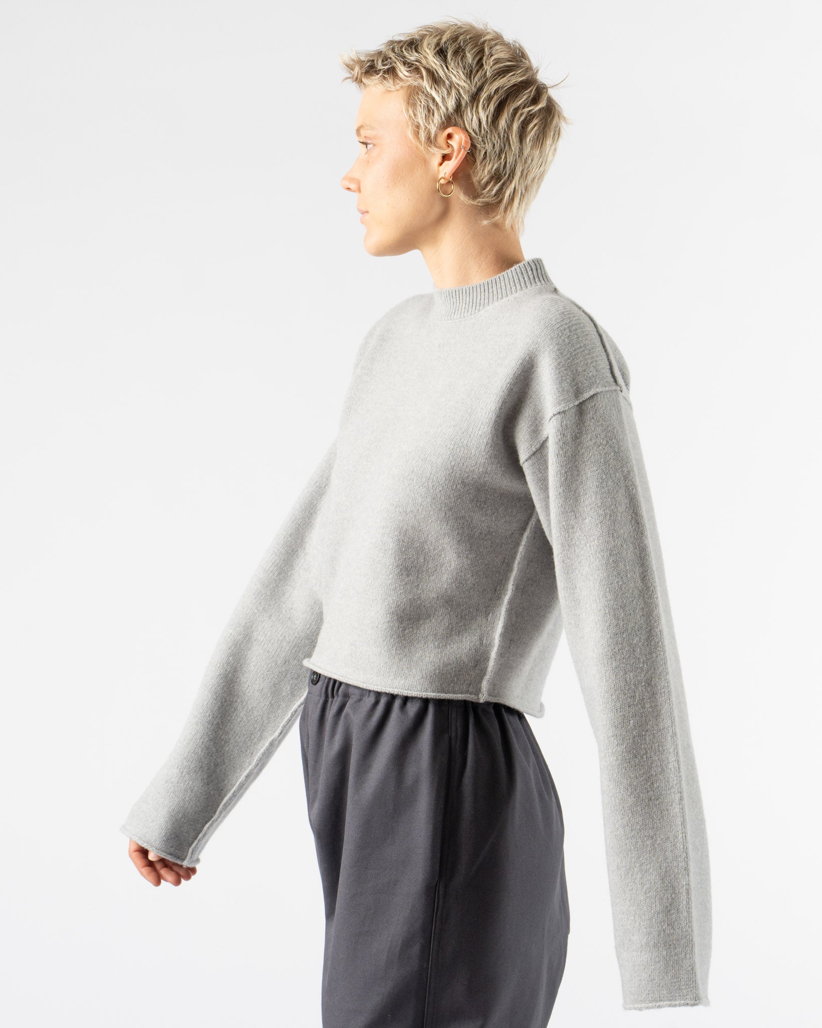 Sofie D'Hoore Metsu Top in Light Grey Melange
