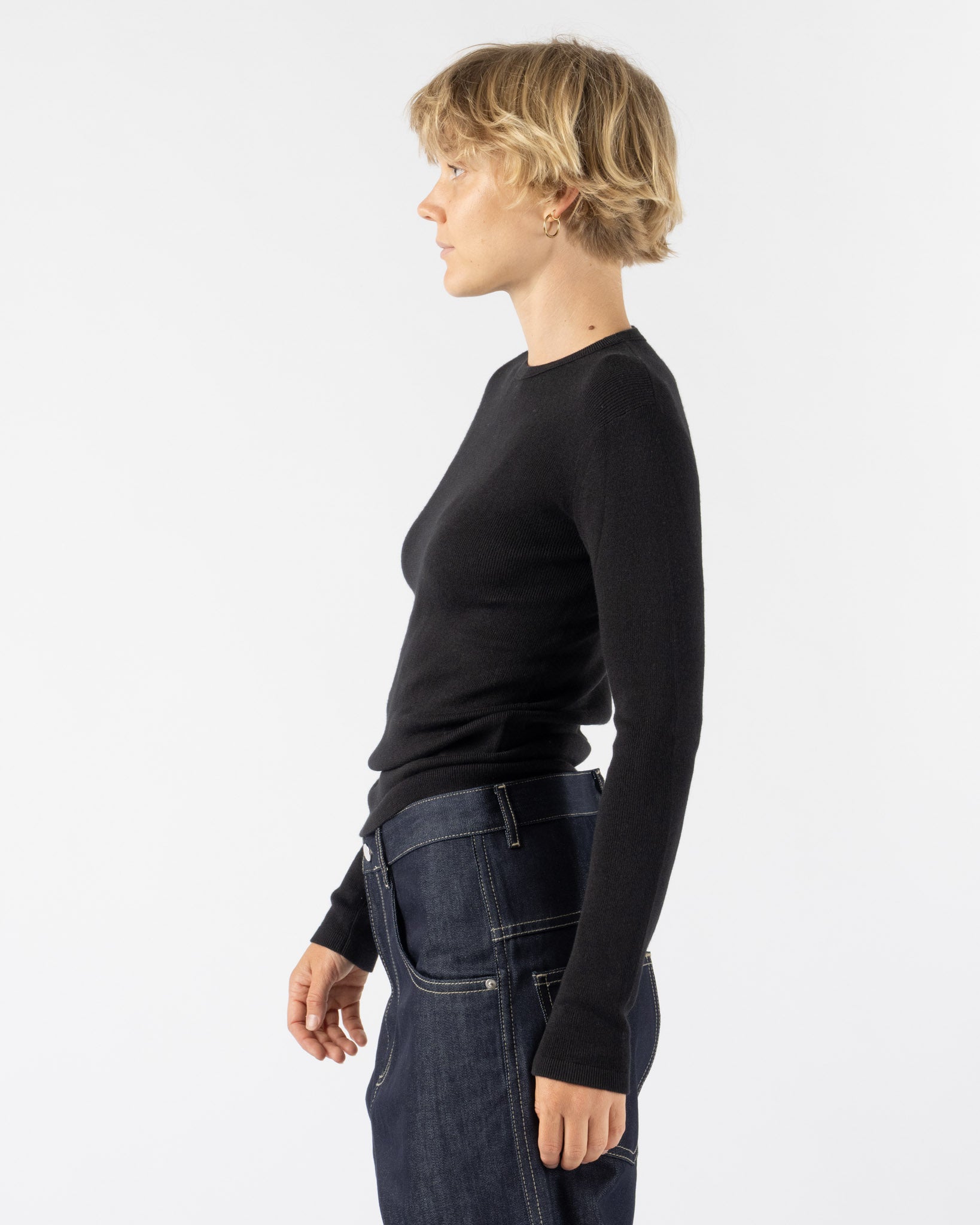 Sofie D'Hoore Minverva Rib Pullover in Black