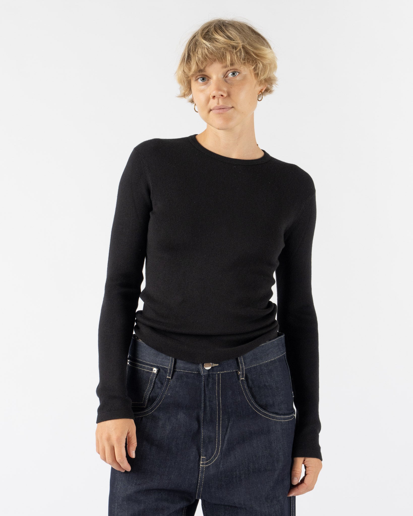 Sofie D'Hoore Minverva Rib Pullover in Black