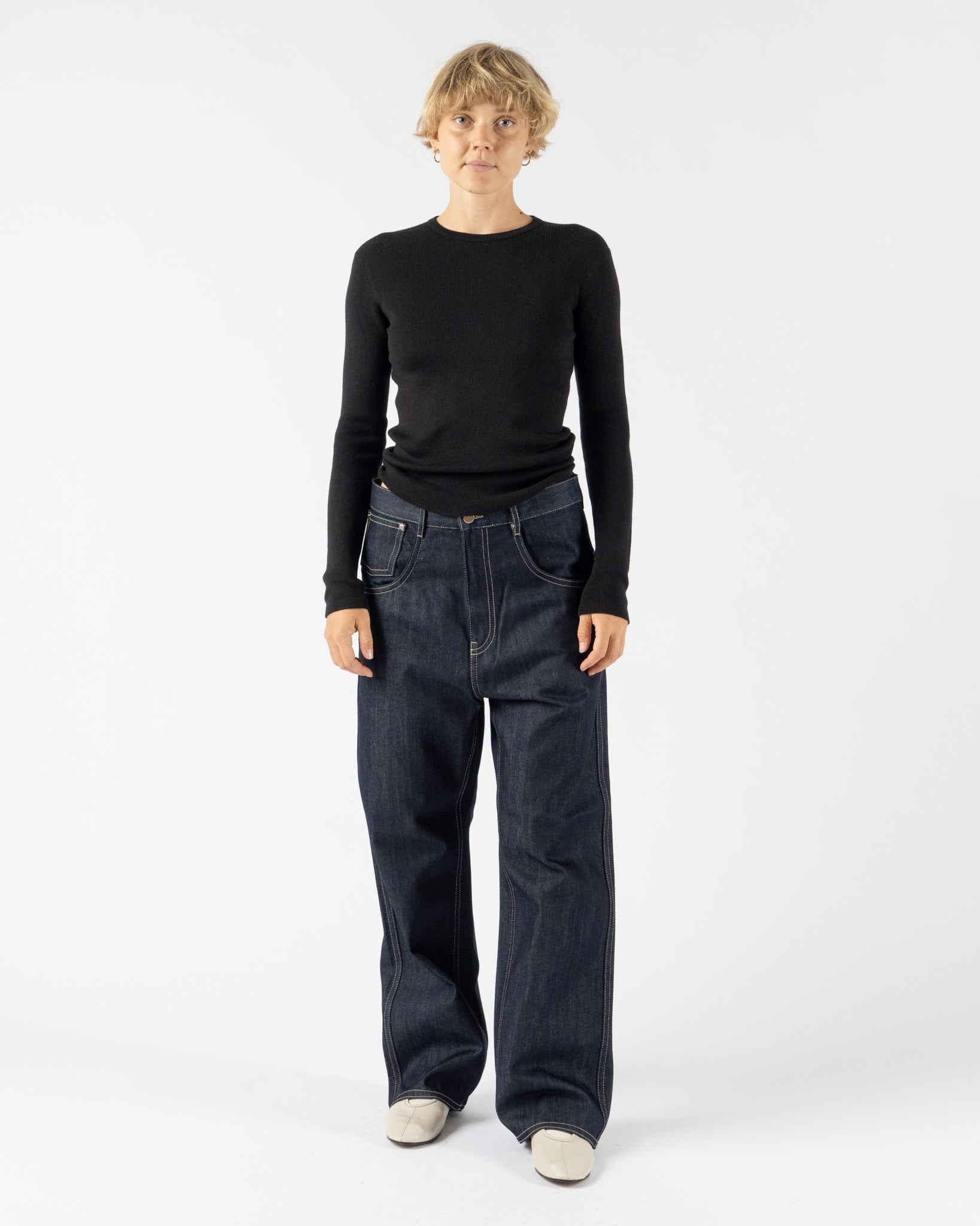 Sofie D'Hoore Minverva Rib Pullover in Black