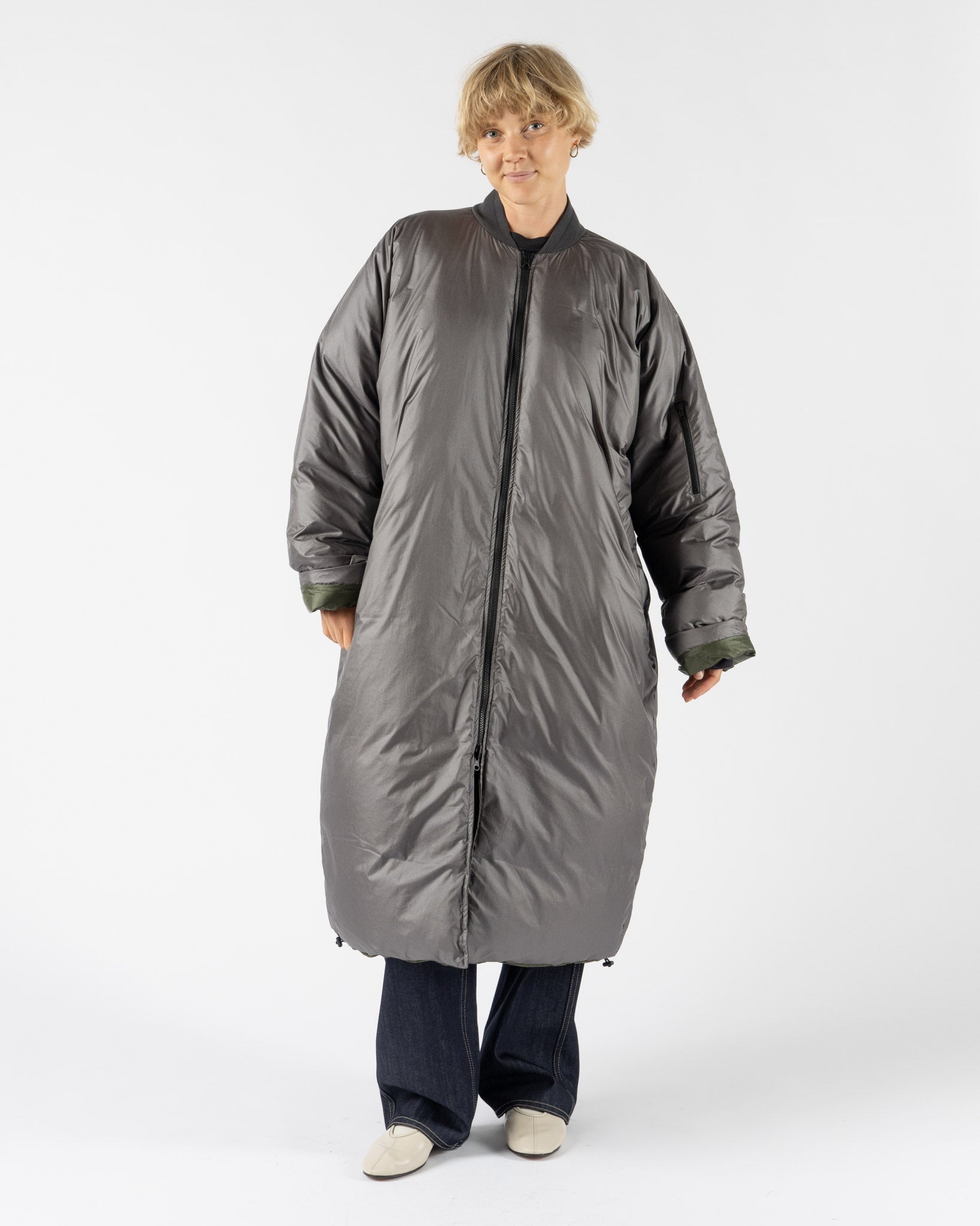 Sofie D'Hoore Online Jacket in Charcoal/Khaki