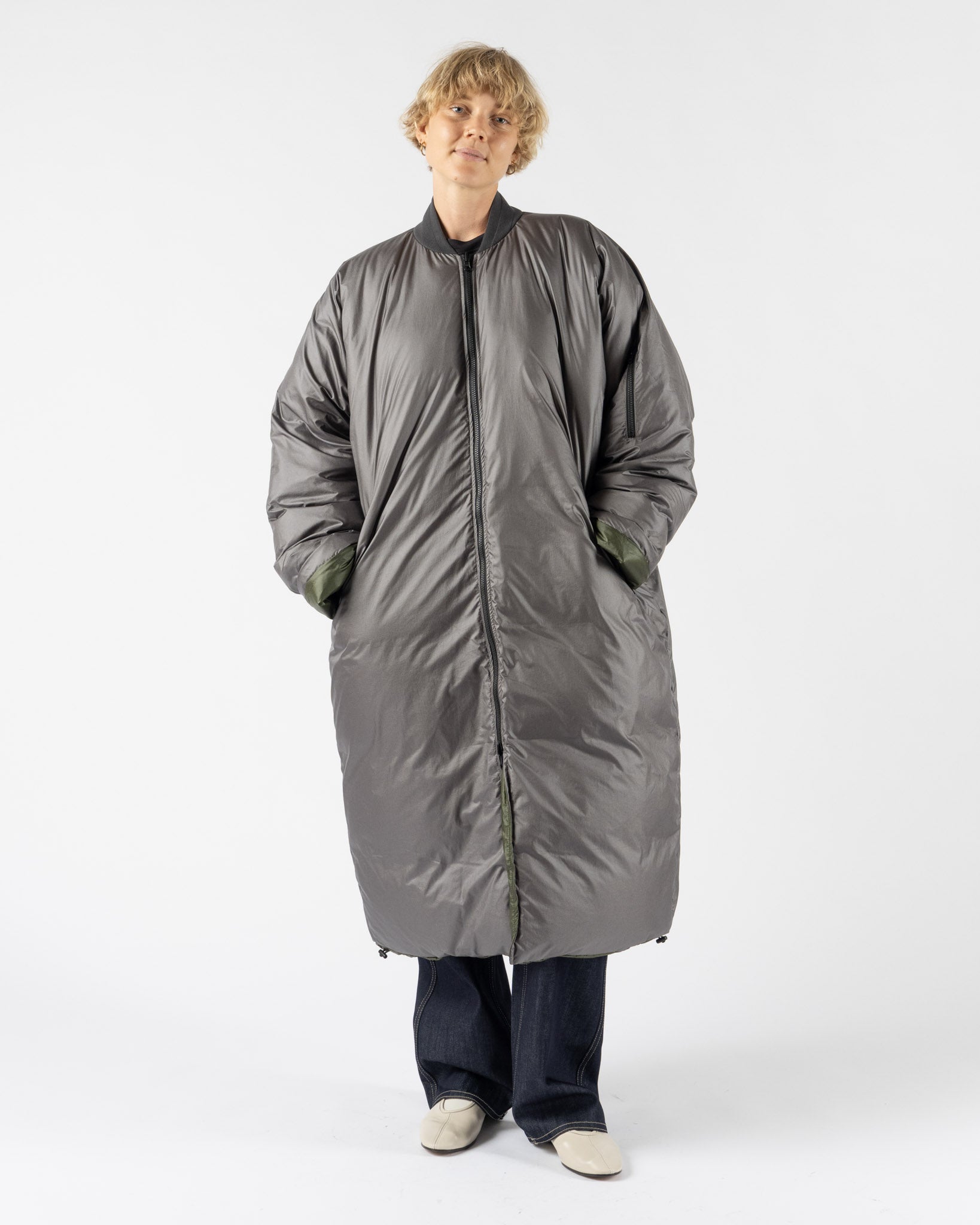 Sofie D'Hoore Online Jacket in Charcoal/Khaki