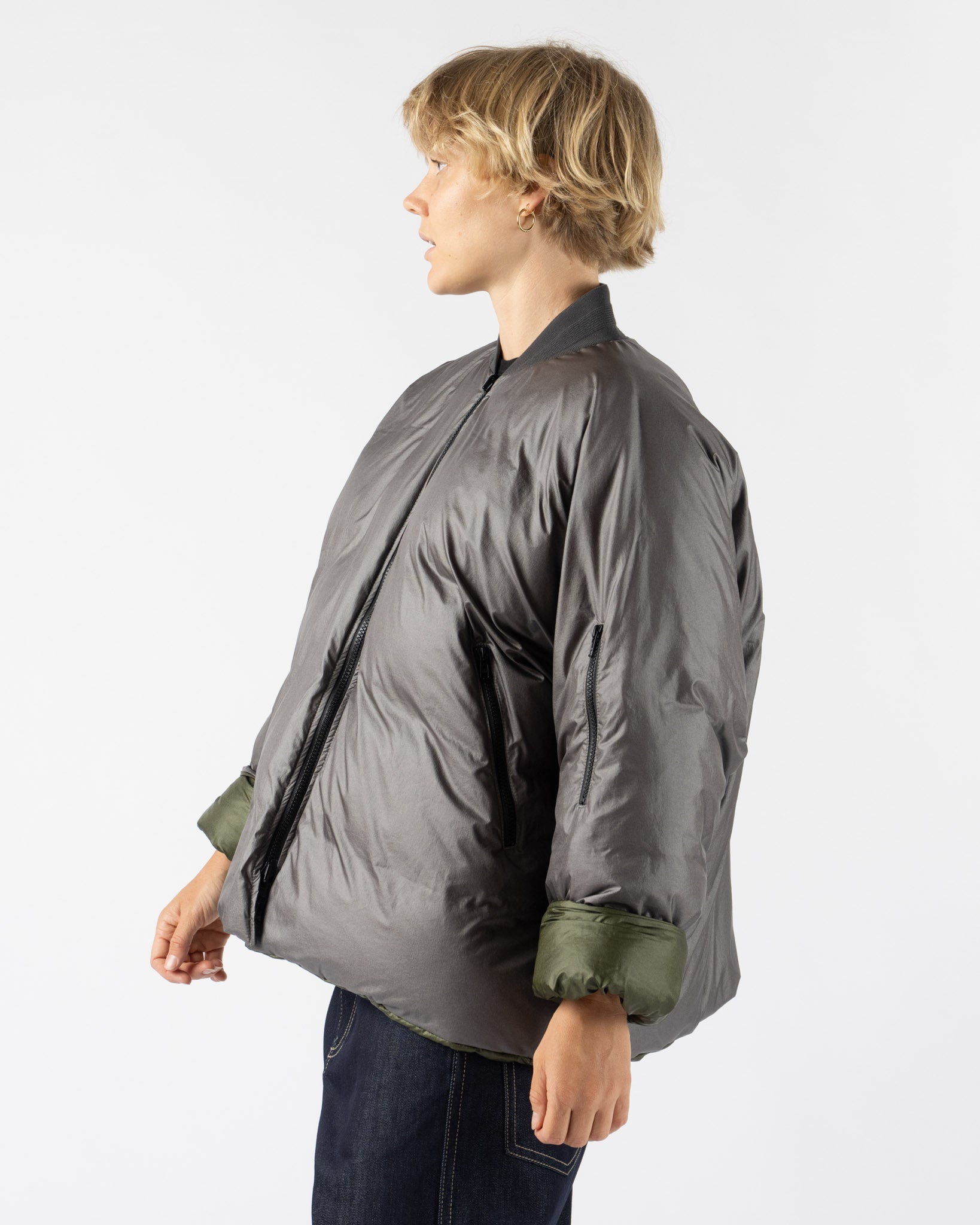 Sofie D'Hoore Origin Jacket in Charcoal/Khaki