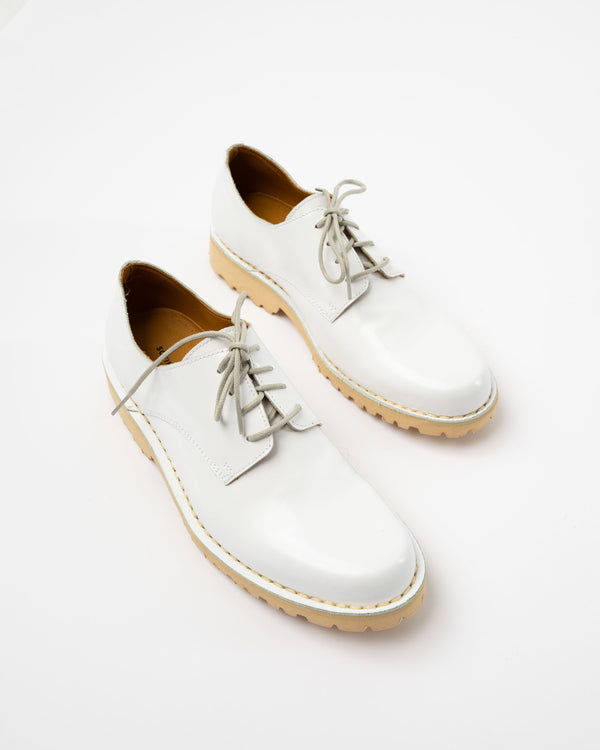 Sofie D'Hoore Filos Derby Mule in Leather Lvato White