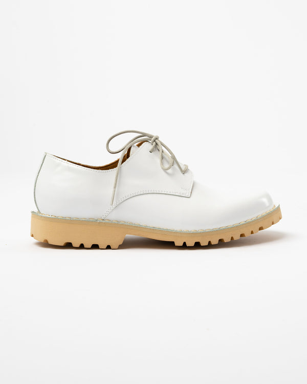 Sofie D'Hoore Filos Derby Mule in Leather Lvato White