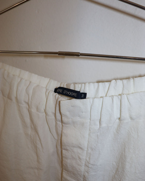 Pre-owned: Sofie D' Hoore Linen Pant in White