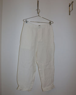 Pre-owned: Sofie D' Hoore Linen Pant in White