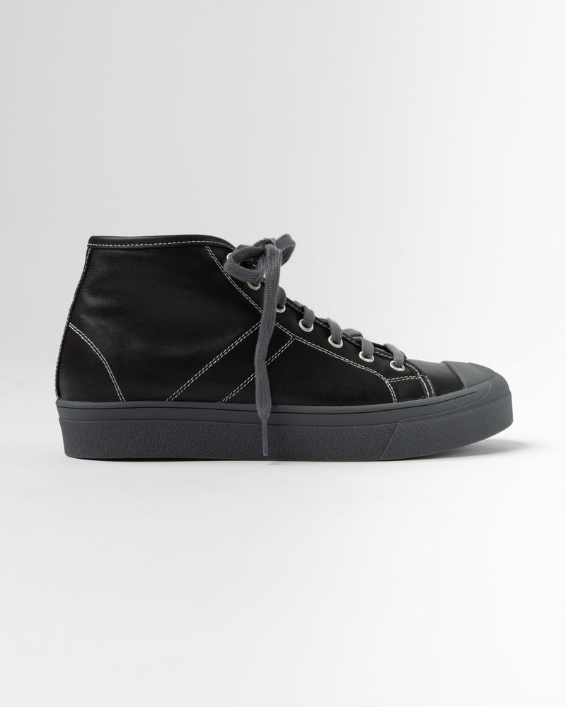 Sofie D'Hoore Foster High Top Heels in Leather Black