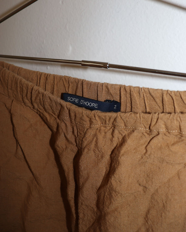 Pre-owned: Sofie D'Hoore Linen Pant in Cumin