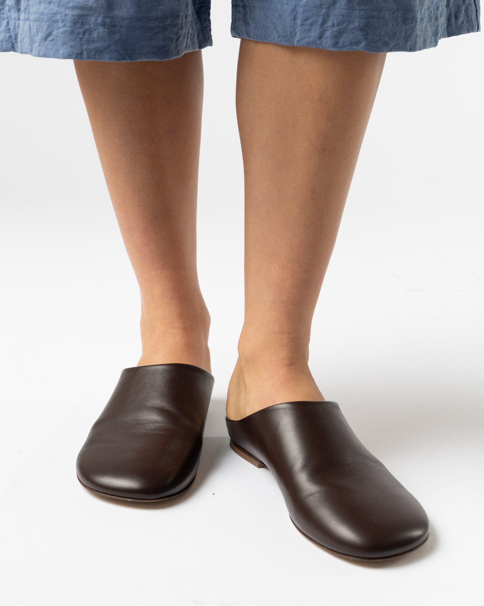 SOFIE D'HOORE サンダル Sofie D'Hoore Funk Ballerina Slippers in Leather Cacao Curated at
