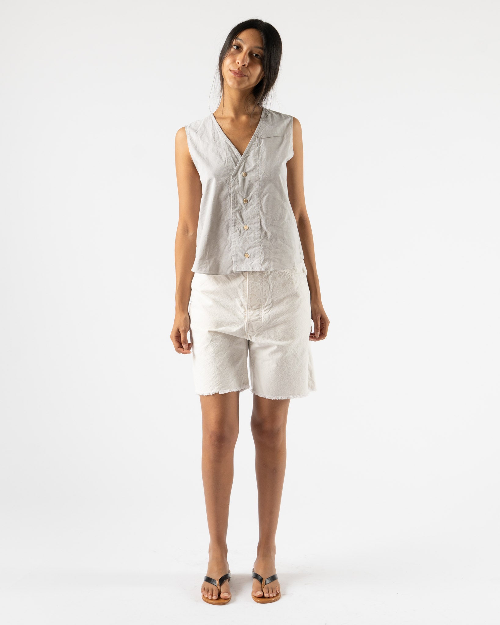 SONO Victor Vest in Dusty Stripe Fine