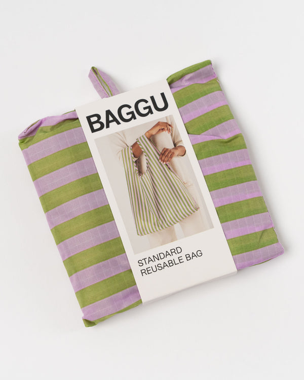 Baggu Standard Baggu in Avocado Candy Stripe
