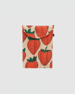 Baggu Puffy Laptop Sleeve 13"/14" in Strawberry