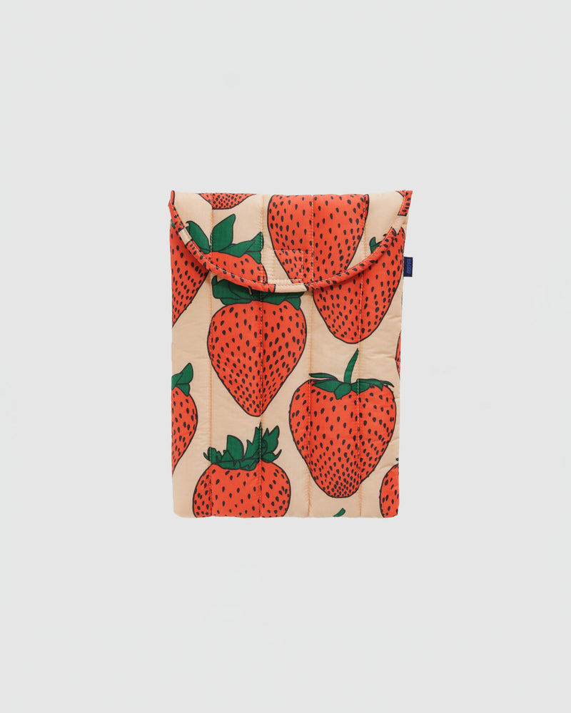 Baggu Puffy Laptop Sleeve 13"/14" in Strawberry