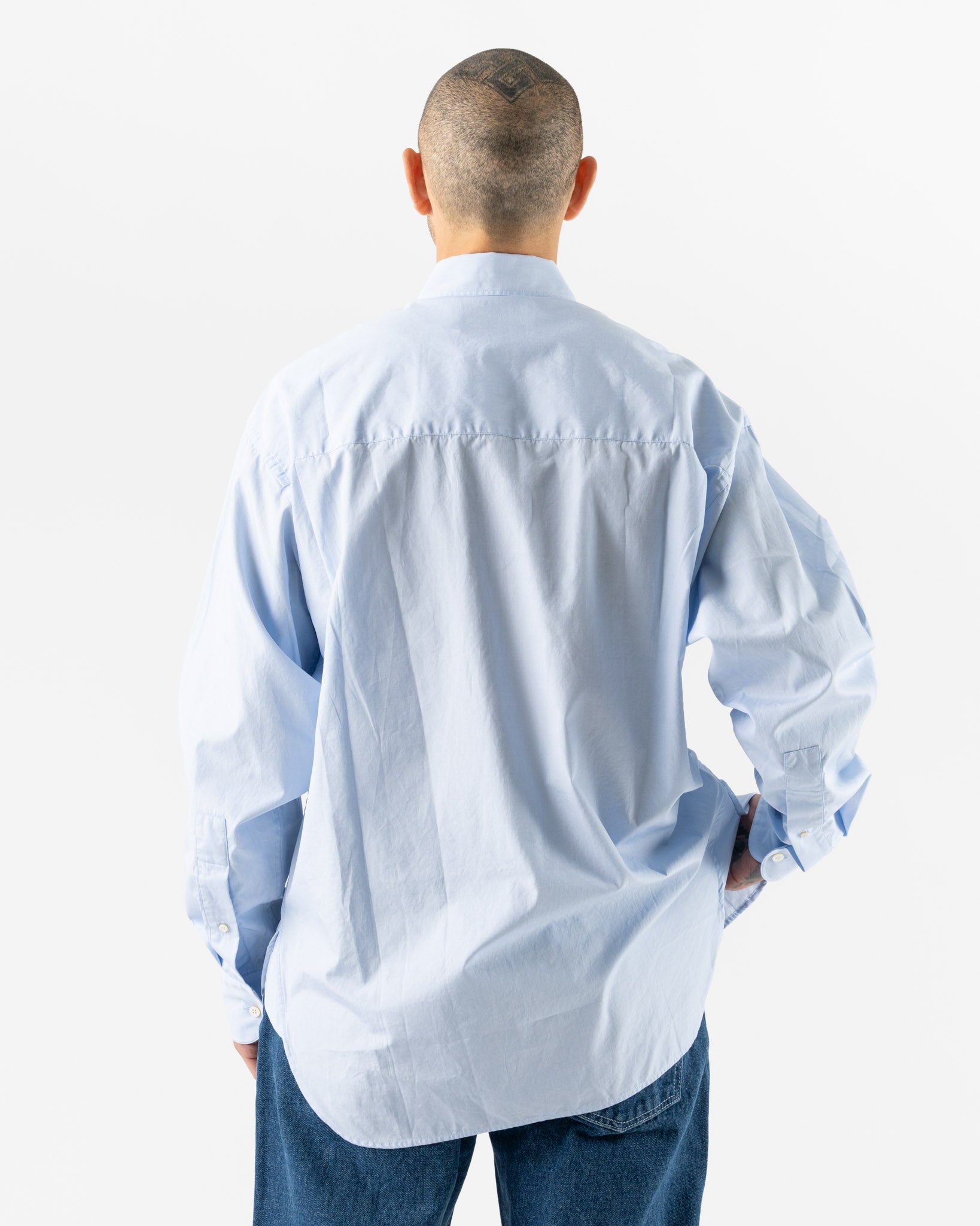 Studio Nicholson Jude Button Down Shirt in Sky Blue