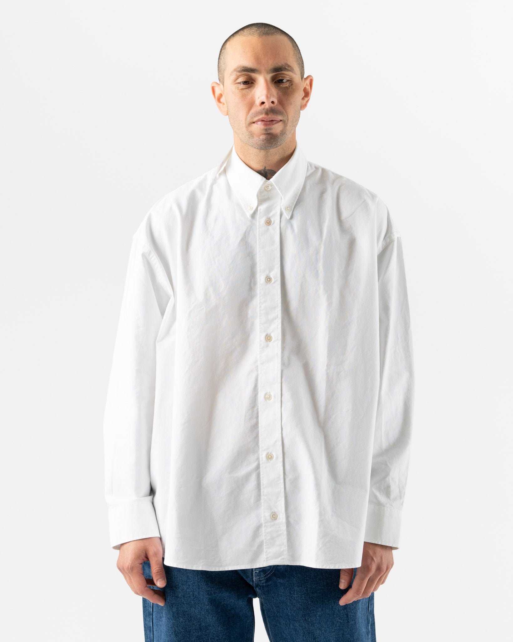 Studio Nicholson Ruskin Button Down Shirt in White
