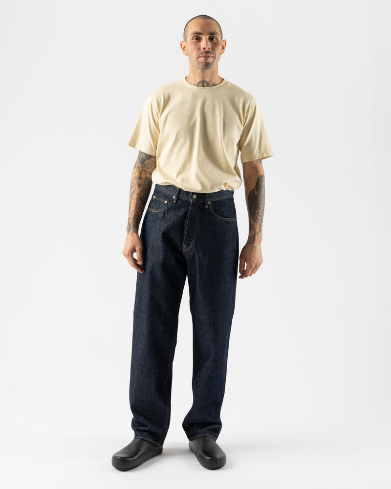 Auralee Hard Twist Denim Wide Pants in Indigo Curated at Jake and ...