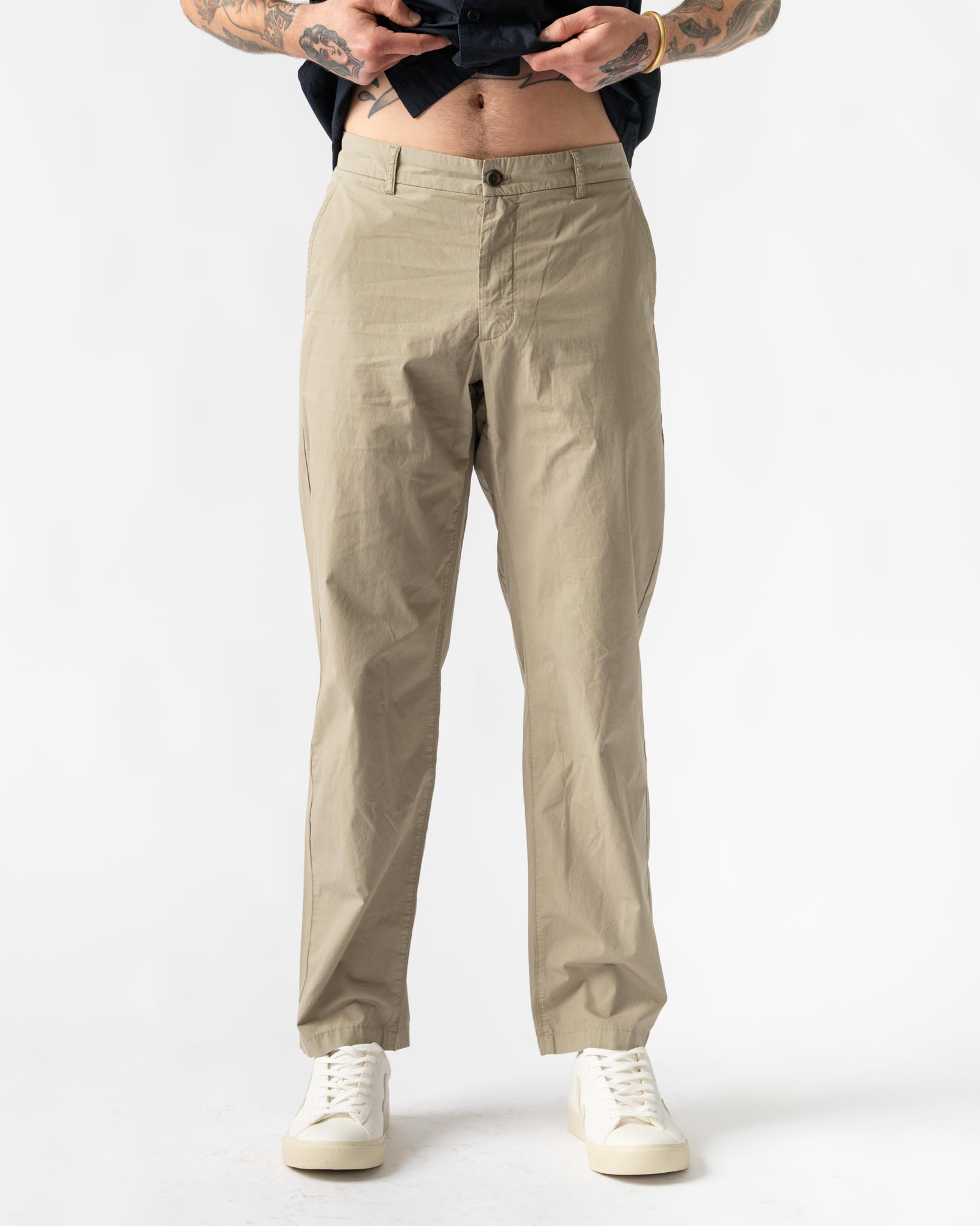 Norse Projects Andersen Regular Typewriter Flat Front Trouser in Clay