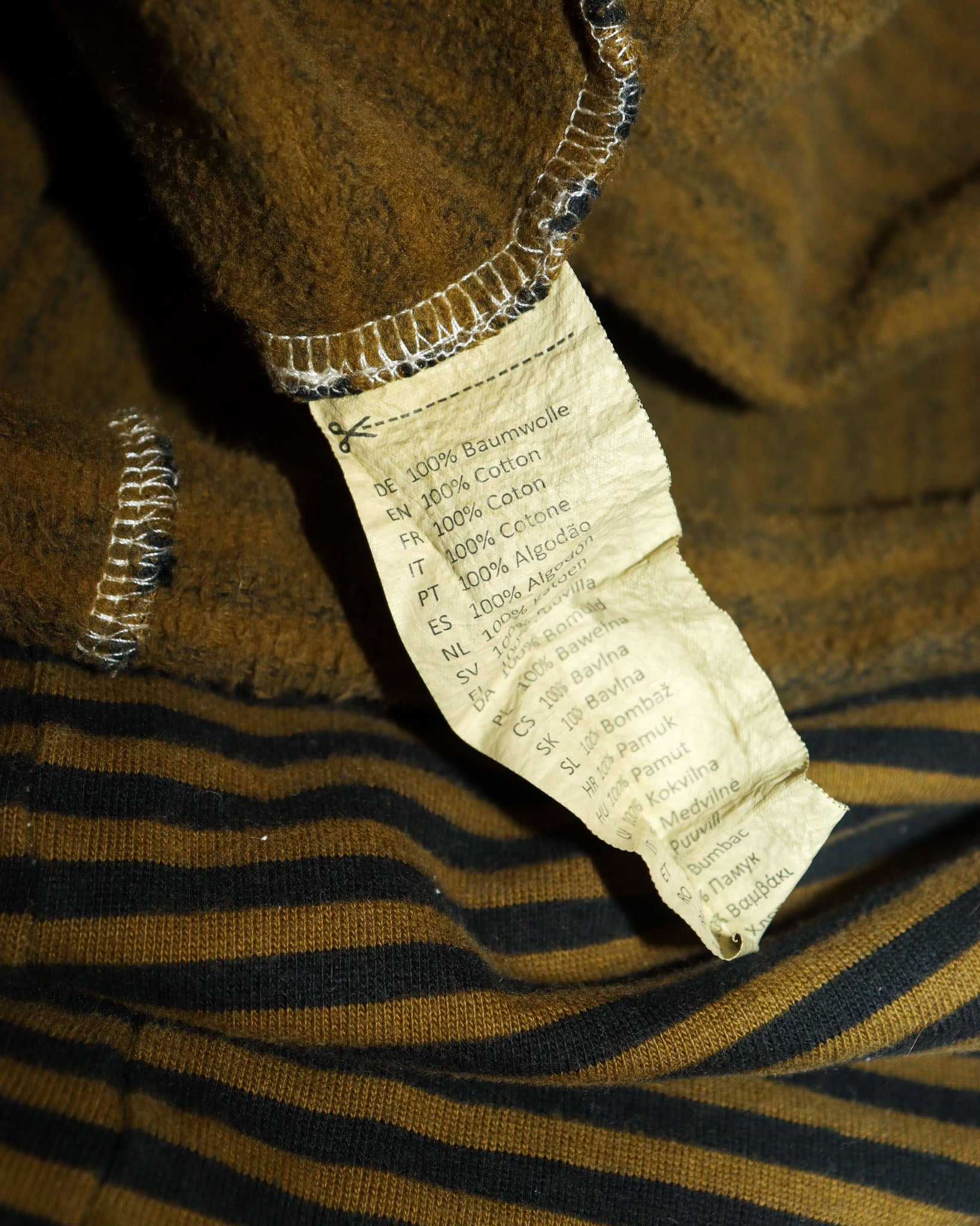 Pre-owned: Sultan Wash Striped Long Sleeve in Yellow