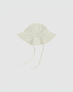 Quincy Mae Sun Hat in Mint Stripe