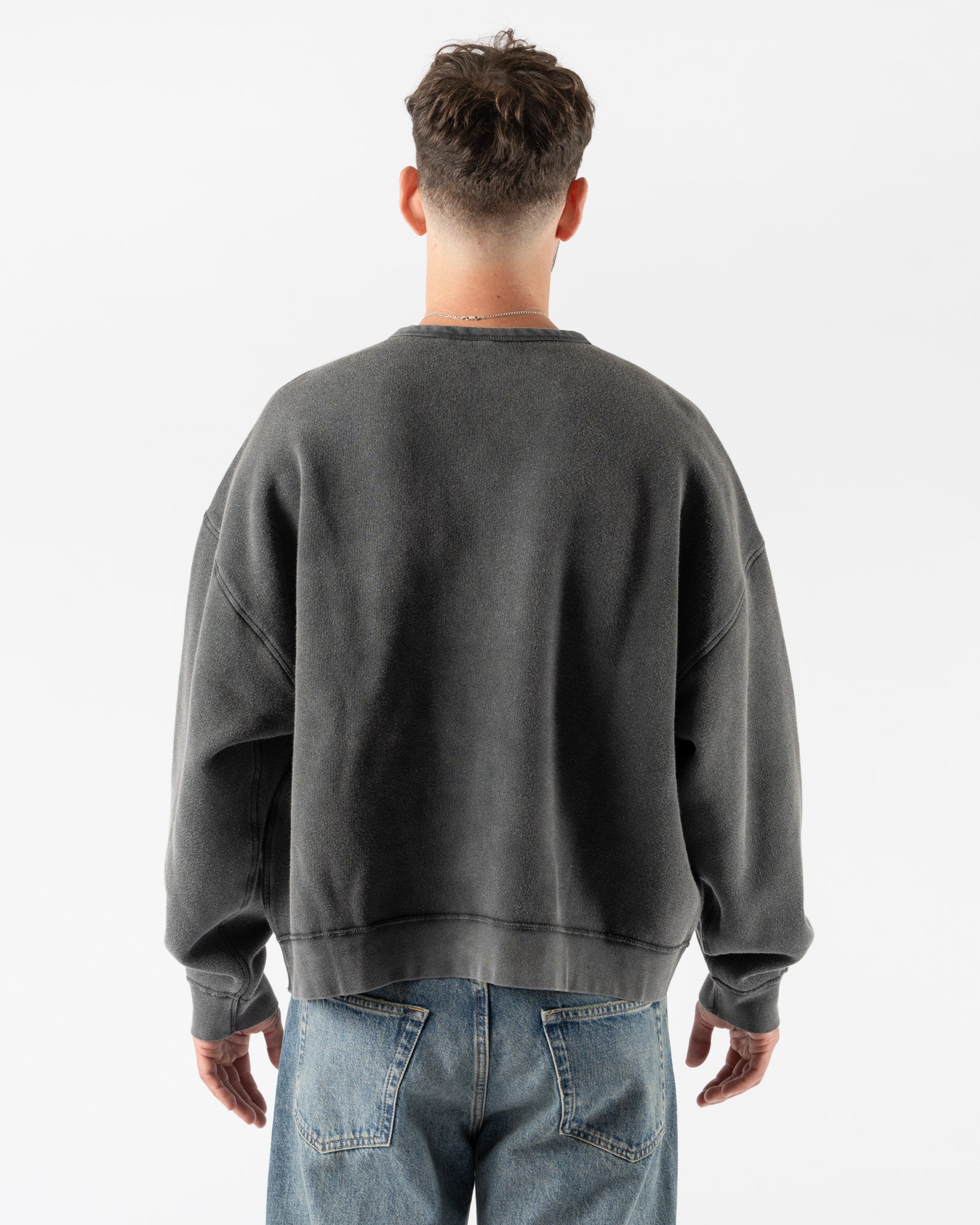 Sunflower Crew Sweat in Washed Anthracite