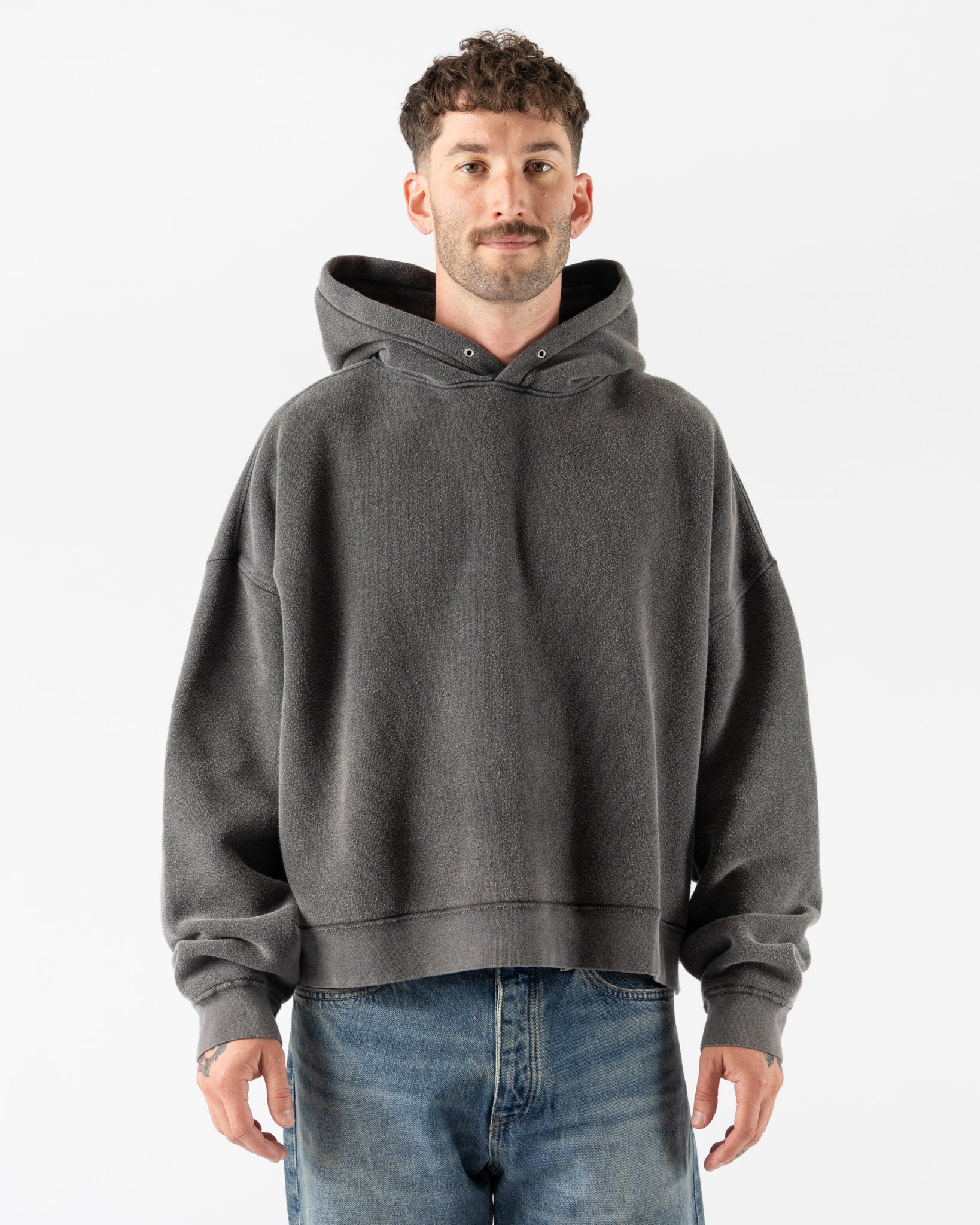 Sunflower Hood Sweat in Anthracite Washed
